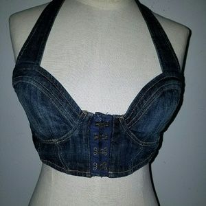 Guess Halter Crop Top
