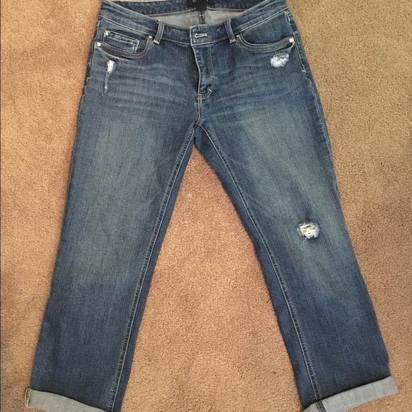 WHBM Capri Denim with Sequin Details