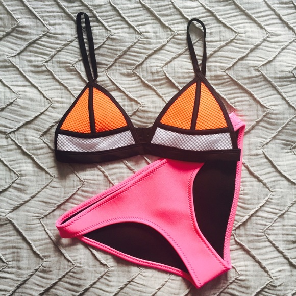 triangl swimwear Other - Orange & Pink Triangl Bikini