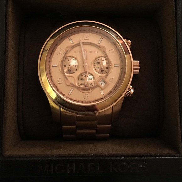 Michael Kors Rose Gold Large Faced Watch