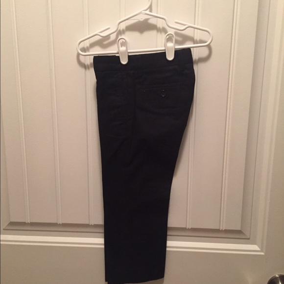 Boys Crew Cuts Black Brushed Cotton Dress Pants