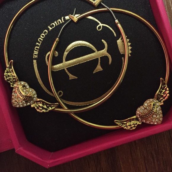 Juicy Couture gold hoop earrings
