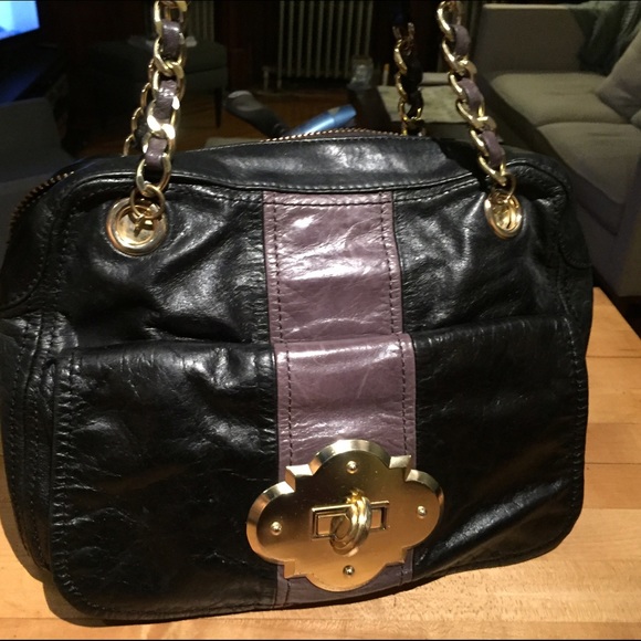 Cynthia Rowley black and grey handbag