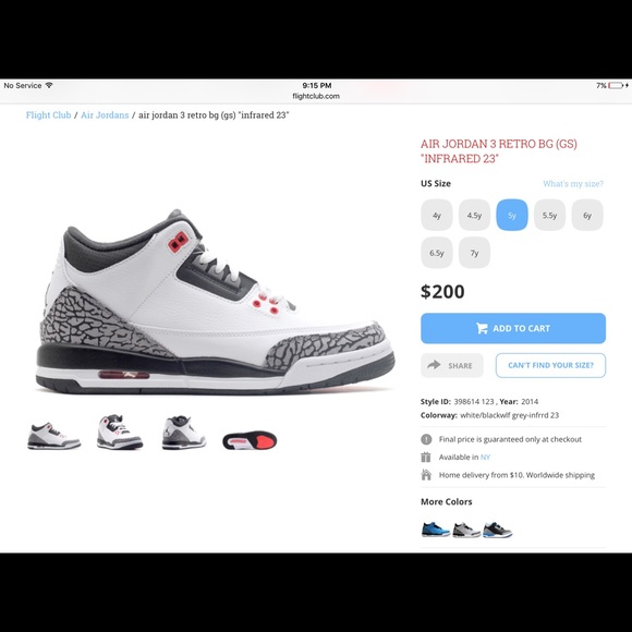 Air Jordan 3 retro bg (gs) Infared 23.