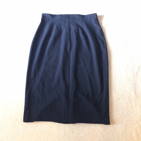 Navy blue pencil skirt