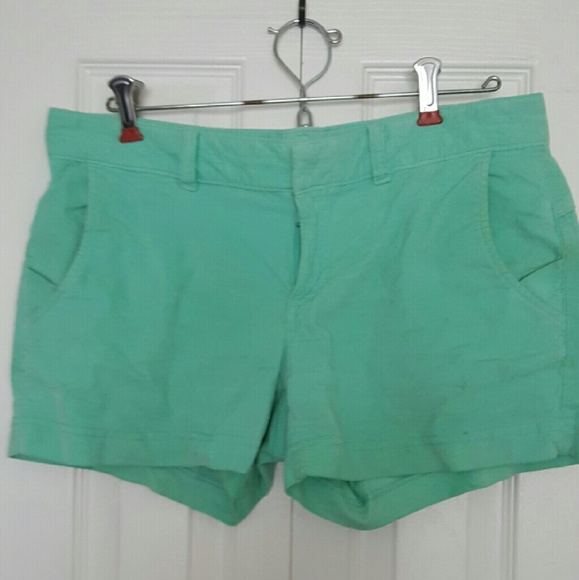 Athleta seafoam green corduroy shorts