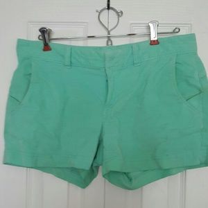 Athleta seafoam green corduroy shorts