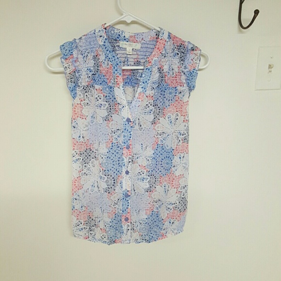 Flower Power Blouse NWOT - Picture 1 of 2