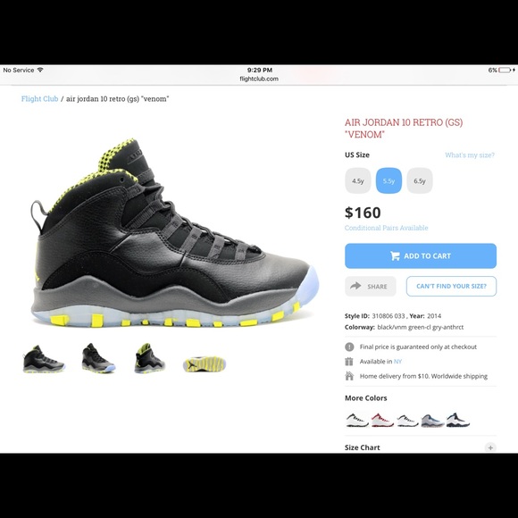 Air Jordan 10 Retro (GS) Venom