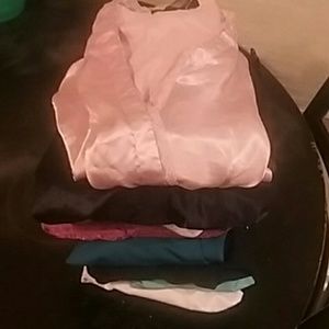 Lot of 8 camis and 2 silk sleeveless shirts. Plus