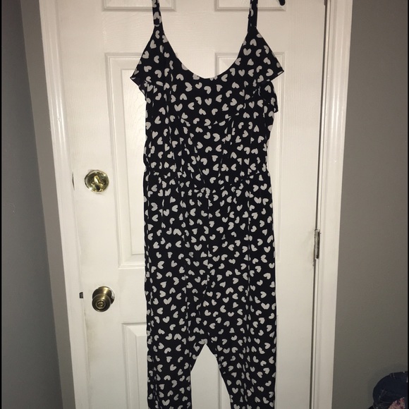 Pant romper with heart design
