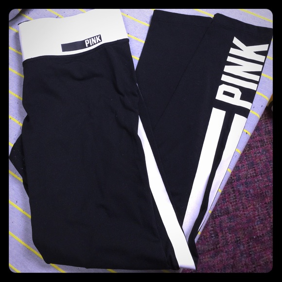 VS PINK Yoga Legging PINK STRIPE Size:M