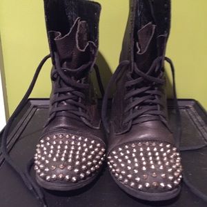 Steve Madden studded combat boots