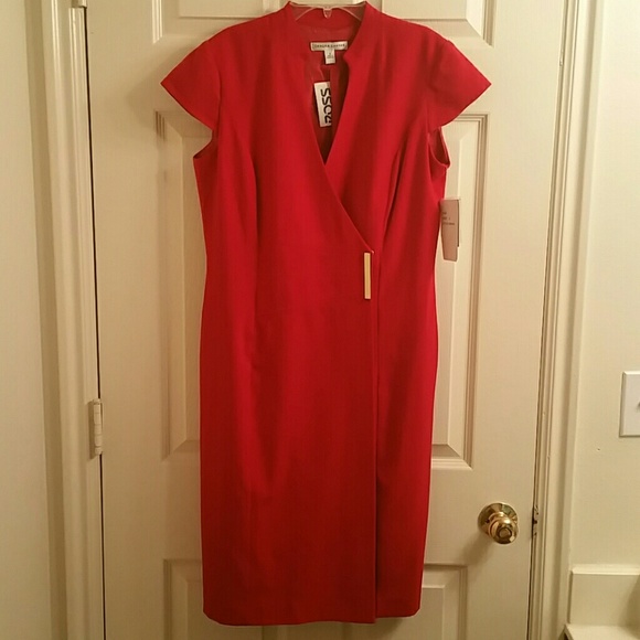 NWT Sandra darren red dress