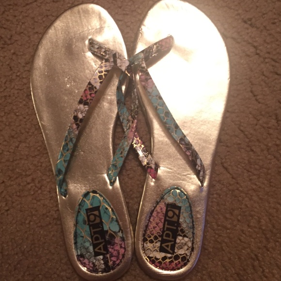 Snake skin flip flops