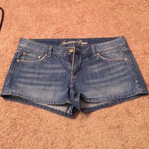 AE denim shortie shorts