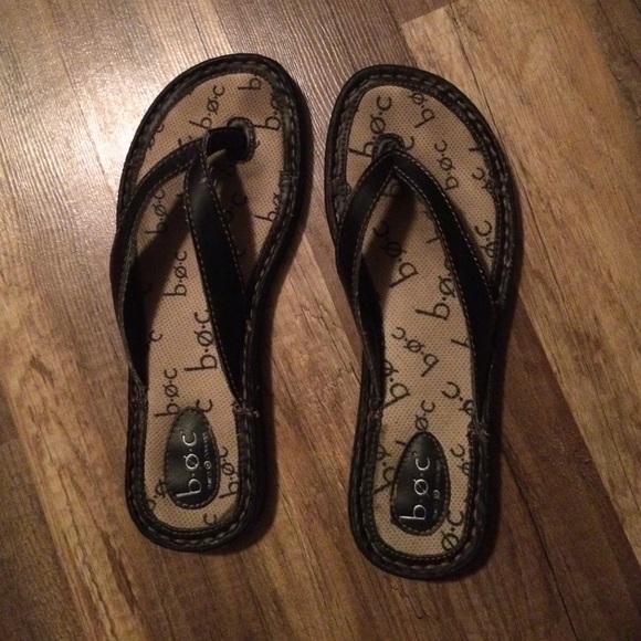 Soft leather flip flops