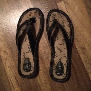 Soft leather flip flops