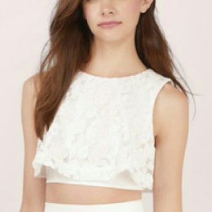 Wild heart lace crop top