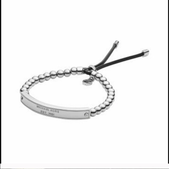 Michael Kors Silver beaded bracelet.