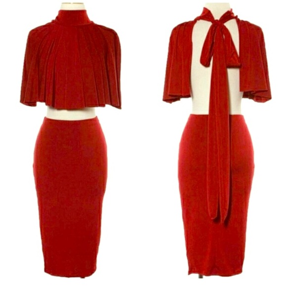 Two piece bandage dress