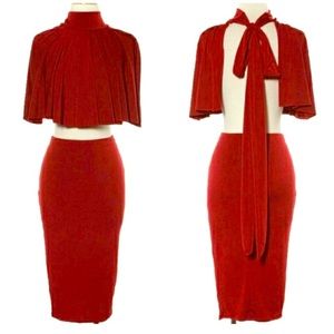 Two piece bandage dress