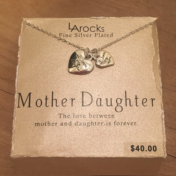 Mother Daughter Silver Necklace Mothers Day