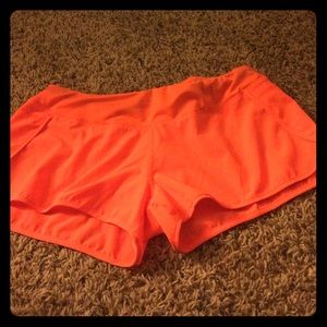 Orange Wodlife athletic shorts