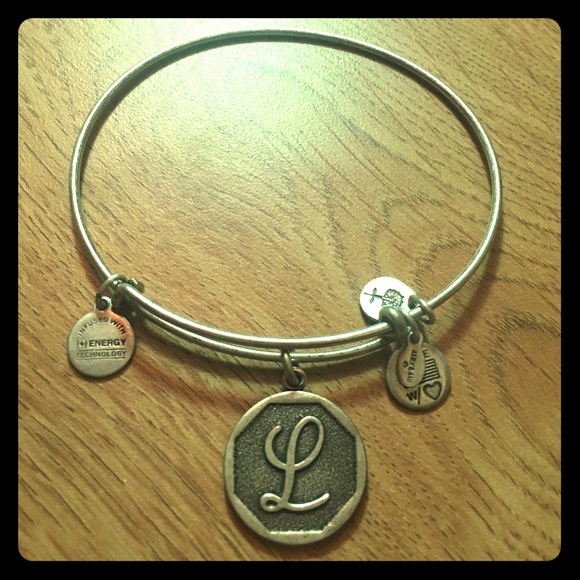 Silver Alex and Ani "L" bracelet
