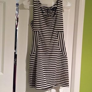 striped mini dress