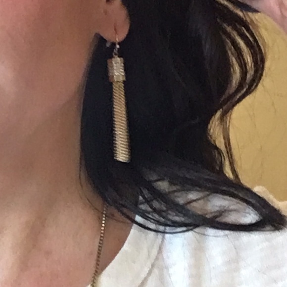 🎉HOST PICK🎉🎀NEW🎀J.Crew Pave Tassel Earrings - Picture 4 of 4