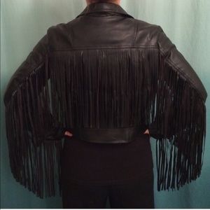 Faux leather FRINGE JACKET SUPER SEXY