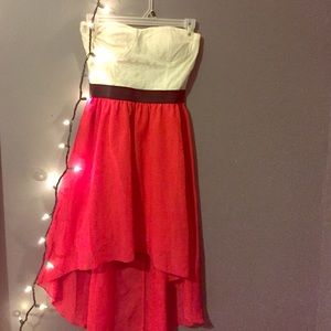 Strapless high low dress!!