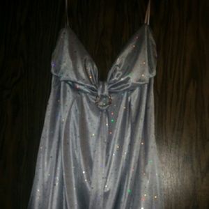 3X Party Dress - Silver Sequins