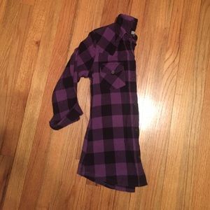 Purple & Black Buffalo Plaid Button Down