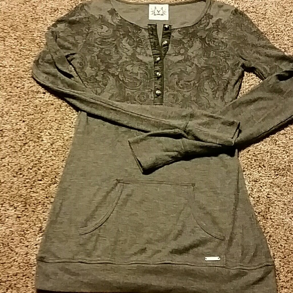 Miss me grey Henley top