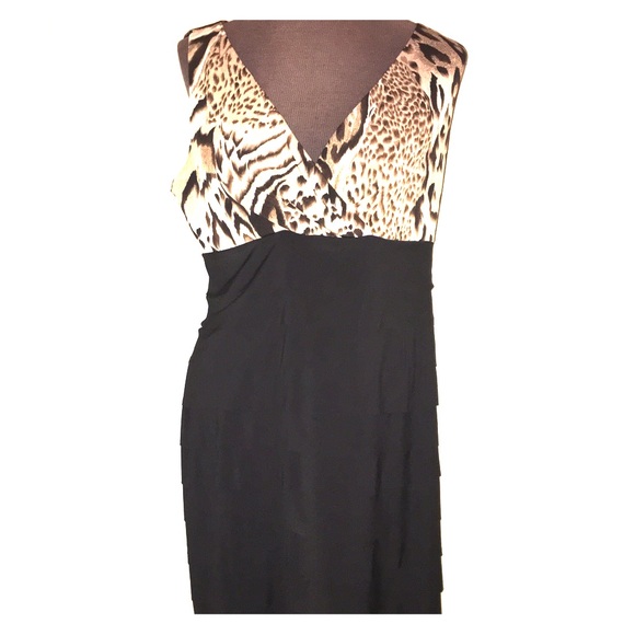 Leopard print Empire waist dress
