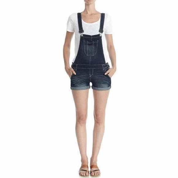 Denim Overall Shorts