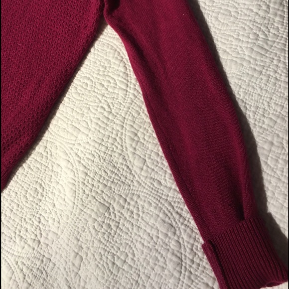 LOFT cranberry sweater long sleeve size S - Picture 3 of 4