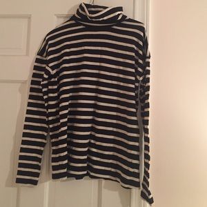J.Crew Factory Striped Oversized Turtleneck