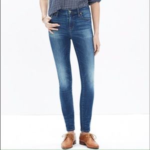 Madewell 9" High Riser Skinny Jeans in Dayton Wash