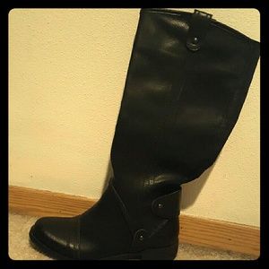 Black knee high boots