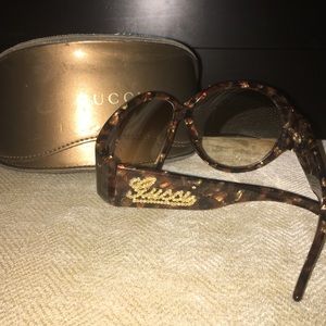 Authentic Gucci Tortoise glasses with ombré lenses