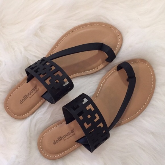 Boutique Shoes - Toe Ring Geometric Sandal (LAST 7.5!)