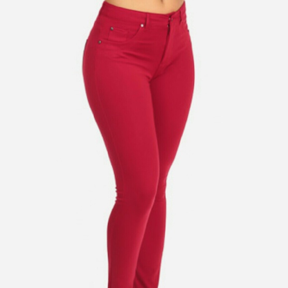 Blue Spice red skinny jeans