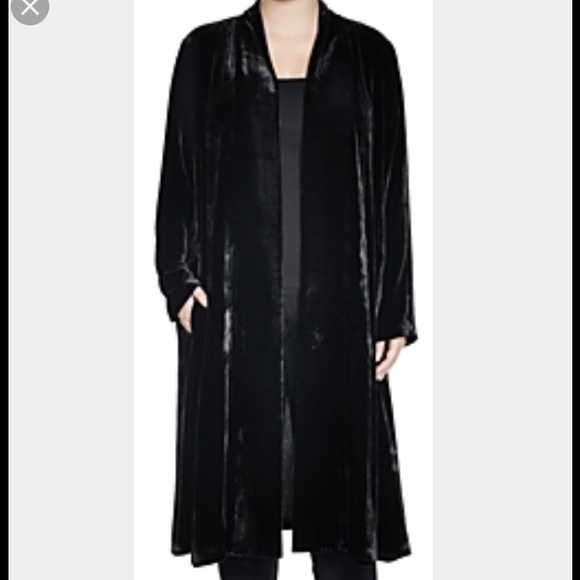 long velvet cardigan