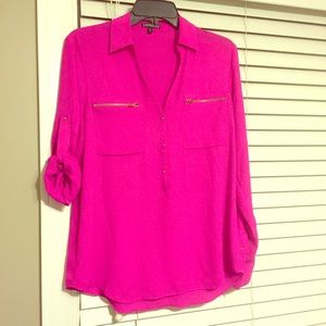 Original fit hot pink portofino shirt