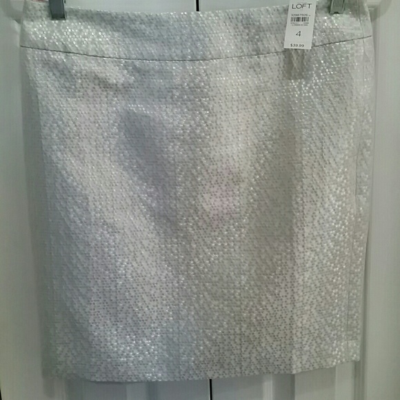 White metallic skirt - Picture 2 of 4