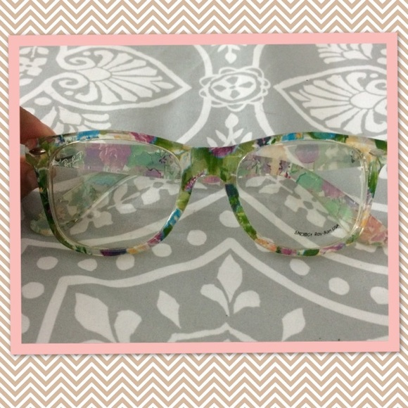 Fashion Glasses - Clear lens/Floral Pattern