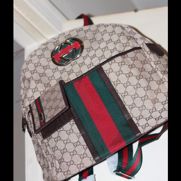 Gucci book bag and wallet